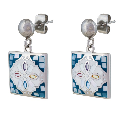 Серьги Fiore Luna ENAMEL MIX, AE03194-2 M/S фото 3